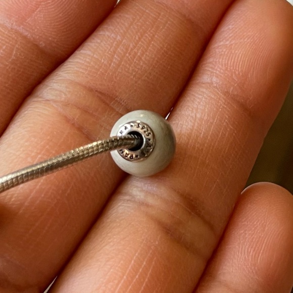 Retired Pandora Essence Snake Bracelet w/ 3 Essence Charms EUC - Picture 9 of 13